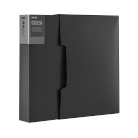 Pasta c/100 Bolsas 200 Paginas Catalogo c/Caixa Eagle Preto