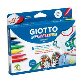 Marcador Tecidos 6 Cores Giotto Decor 6un