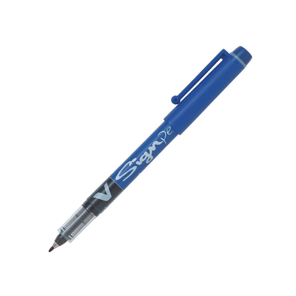 Marcador Médio Azul 0,6mm Pilot V-Sign Pen Azul x 2un