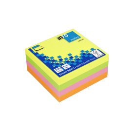 Bloco Notas Aderentes 75x75mm Néon Cubo 320 Folhas x 2un