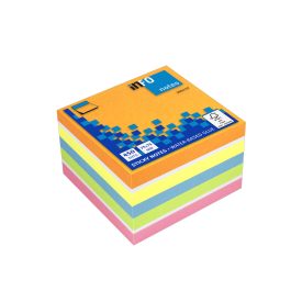 Bloco Notas Aderentes 75x75mm 6 Cores Cubo 450 Folhas x 3un