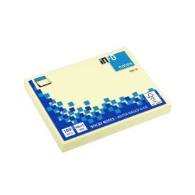 Bloco Notas Aderentes 100x75mm Amarelo 100 Folhas x 3un
