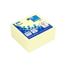 Bloco Notas Aderentes 50x50mm Amarelo Cubo 240 Folhas x 5un