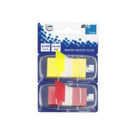 Separadores Adesivos 25x43mm Amarelo e Vermelho 50un x 2un