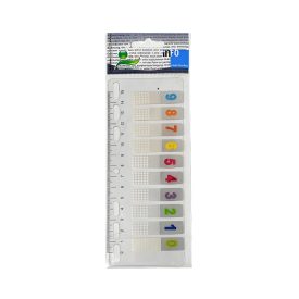 Separadores Adesivos 12x44mm Números Sortido 10un x 2un