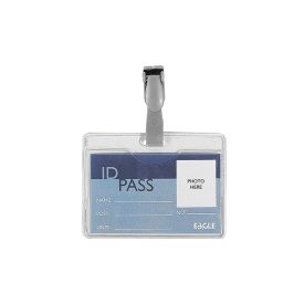 Porta Nomes Horizontal Mola 100x70mm Eagle 12un