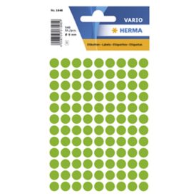 Etiquetas Redondas 08mm Verde Fluorescente Herma1848 540un