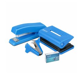Gift Pack Agrafador+Furador Eagle Neon Azul