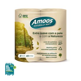 Papel Higiénico Doméstico 48mts 2Fls Naturally Soft 4 Rolos x 3un